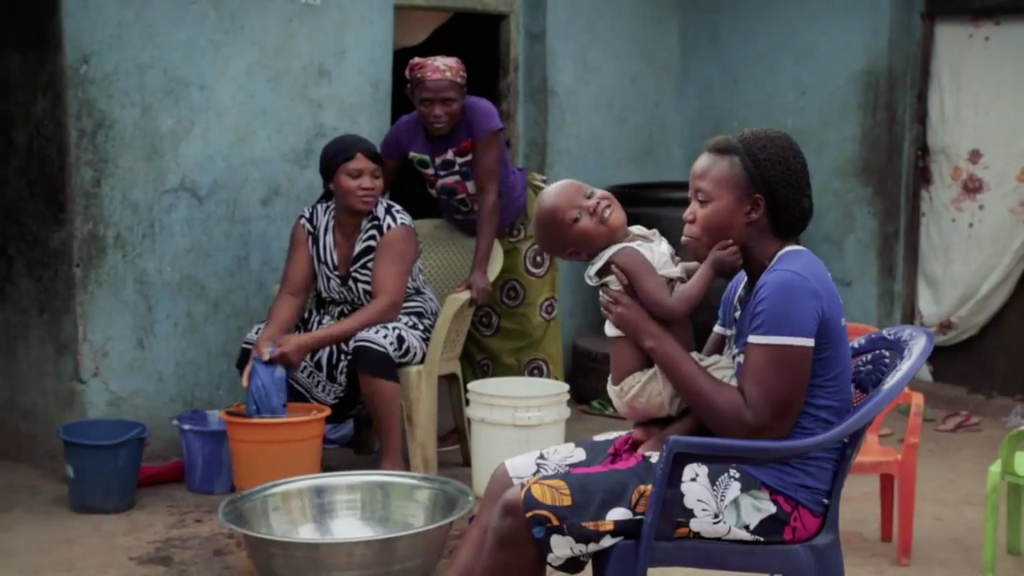 Unilever, image of family in Nigeria.